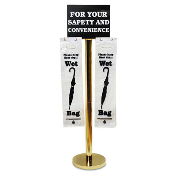 Tatco Wet Umbrella Bag Stand, 16w X 12d X 54.5h, Brass-black-white freeshipping - TVN Wholesale